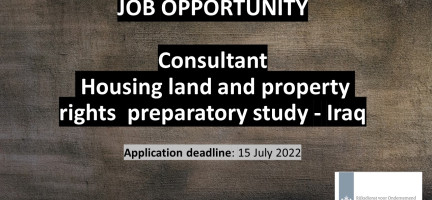 Job Opportunity Consultant – Housing land and property rights  preparatory study - Iraq